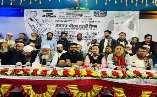 সোনারগাঁয়ে ধানের শীষের প্রার্থীকে বিজয়ী করার লক্ষ্যে আলোচনা সভা অনুষ্ঠিত